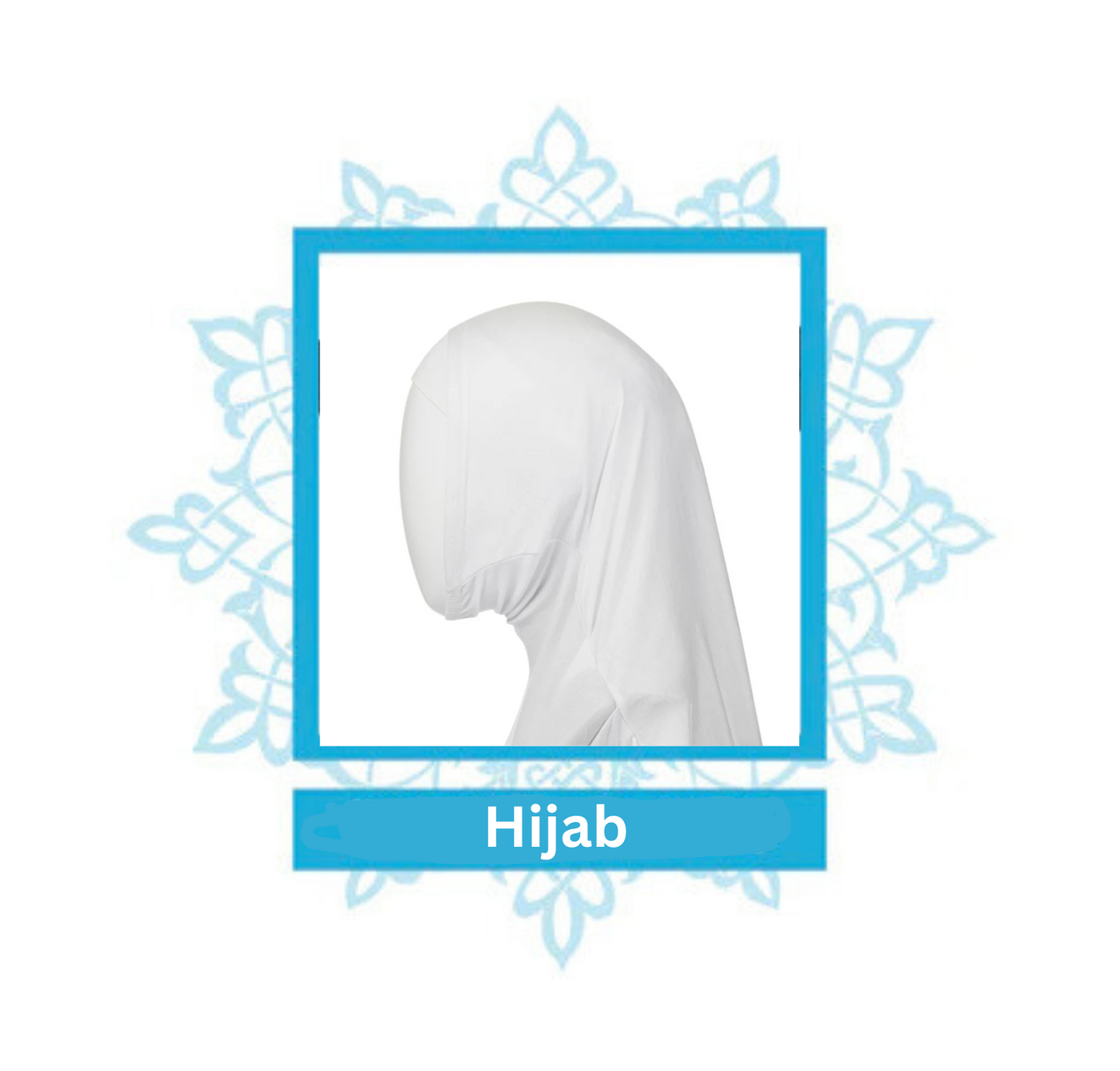 Girls' White Hijab