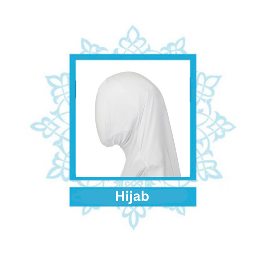 Girls' White Hijab