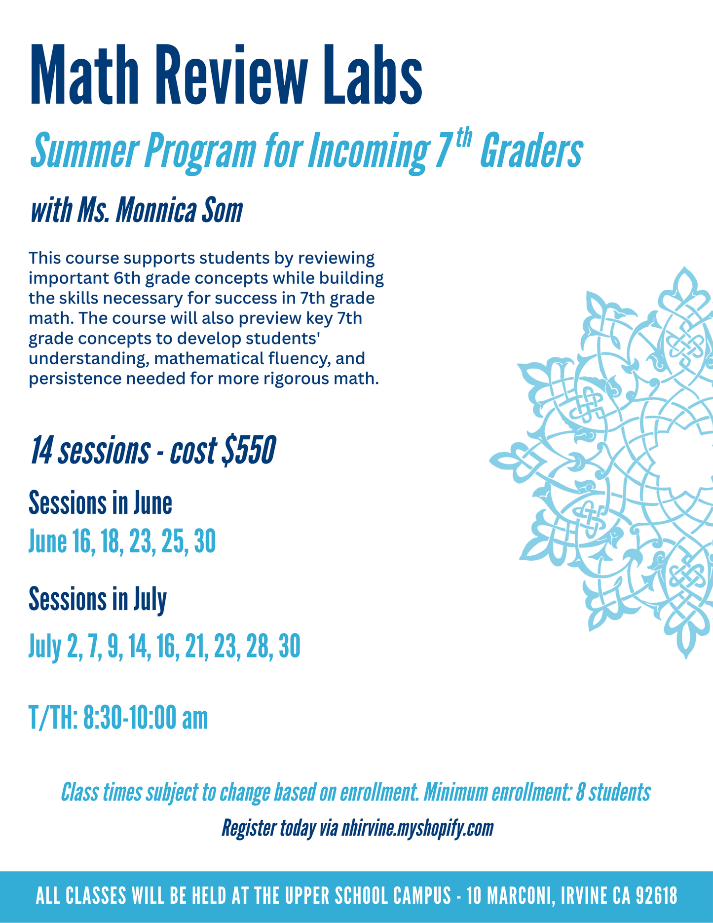 Math Review Labs - Incoming 7th Graders